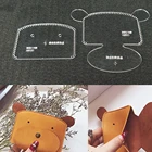 Сумка для монет, прозрачная, с рисунком животных, для шитья, из кожи, акриловый шаблон для трафарета инструменты для работы с кожей