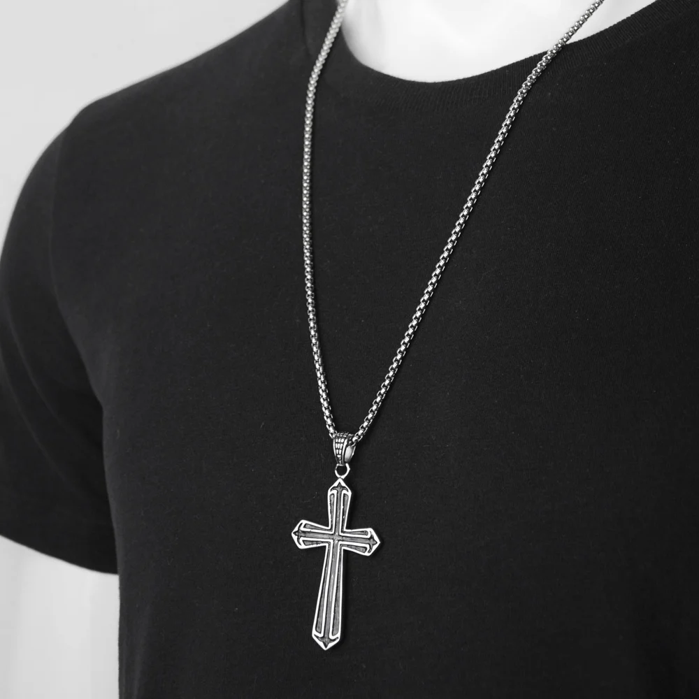 2019 New Goofan Hiphop Bird Cross Necklace Pendants Stainless Steel Grace Fashion Style Jewelry For Man Women Gift STN2657 | Украшения и