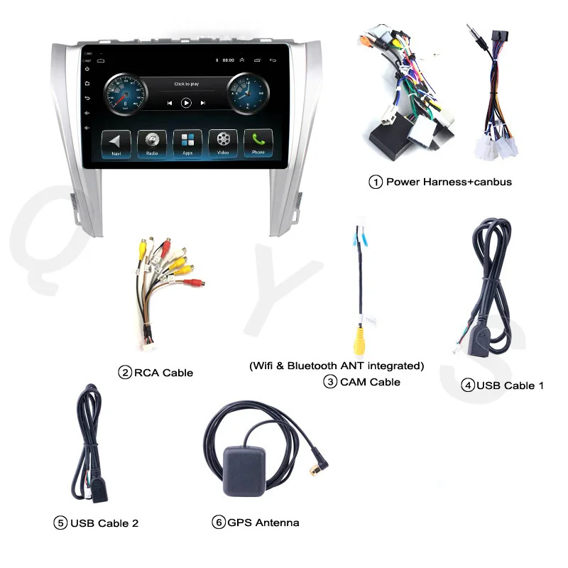 Android 10 2GB Audio Car Radio Multimidia Video Player Autoradio For Toyota Camry 2015 2016 2017 GPS Navigation DVR Media Stereo |
