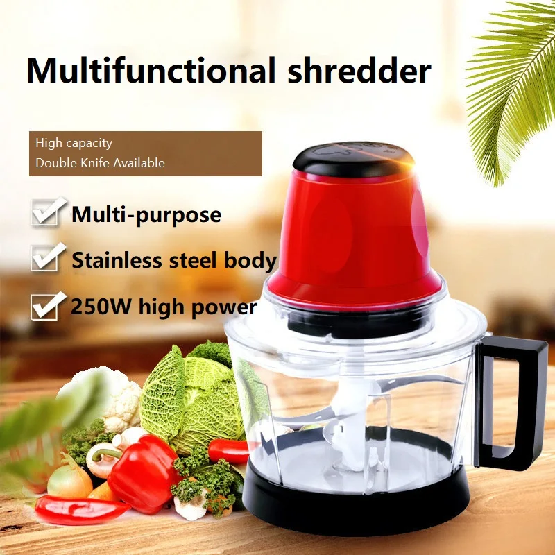 

2.8L Powerful Meat Grinder Spice Garlic Vegetable Chopper Electric Automatic Mincing Machine Household Grinder Food Processor