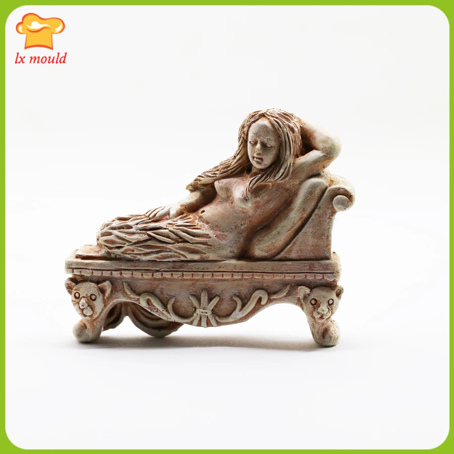 

LXYY MOULD new European retro small mermaid silicone mold