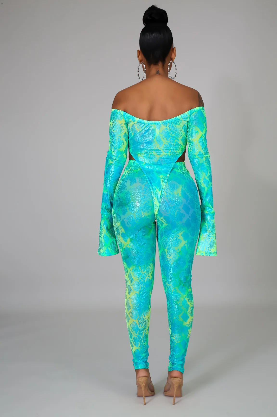 Женские спортивные костюмы с принтом флуоресцентный принт боди + штаны