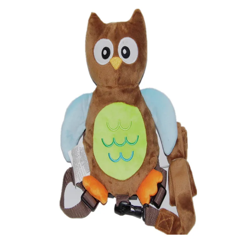 2 in 1 Harness Buddy Owl Brown Green Babi Safety Animal Backpacks Bebe Walking Reins Toddler Leashes GB-011