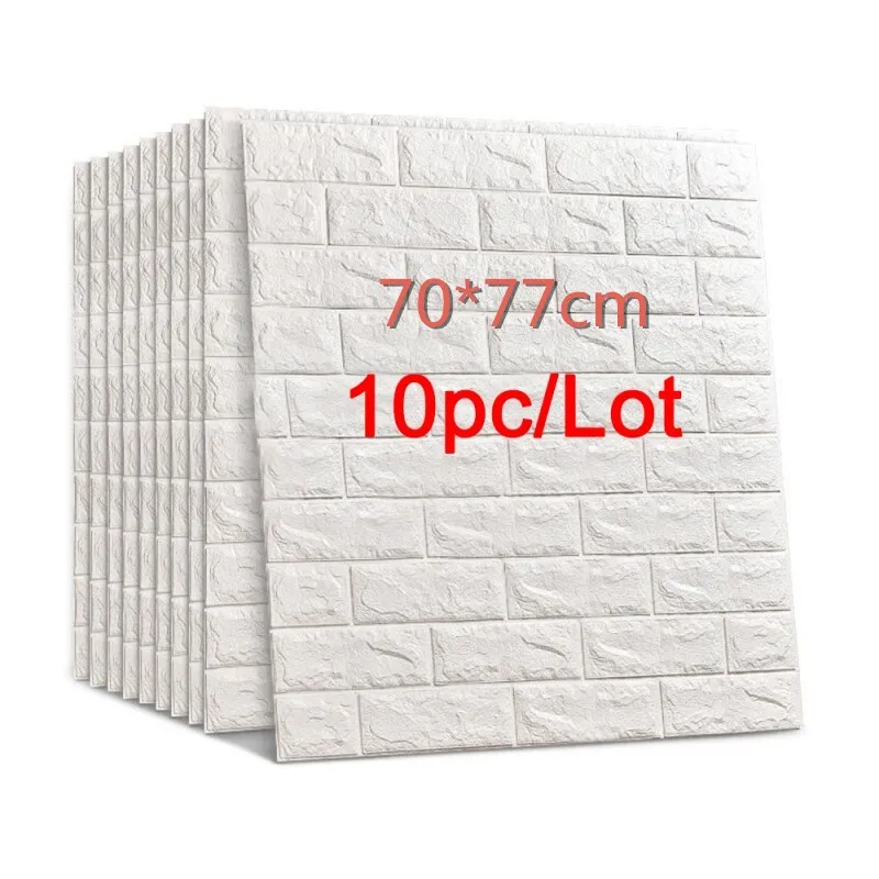 70*77 3D наклейки в виде кирпичной стены DIY самоклеящийся Декор Пена водонепроницаемые обои настенные для ТВ фон дети гостиная