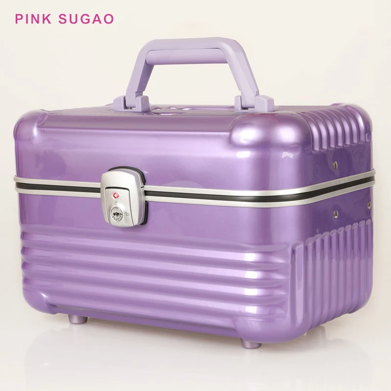 

Pink Sugao makeup case travel organizer women makeup bag cosmetic bag fashion make up case luggage toiletry bag purse organizer