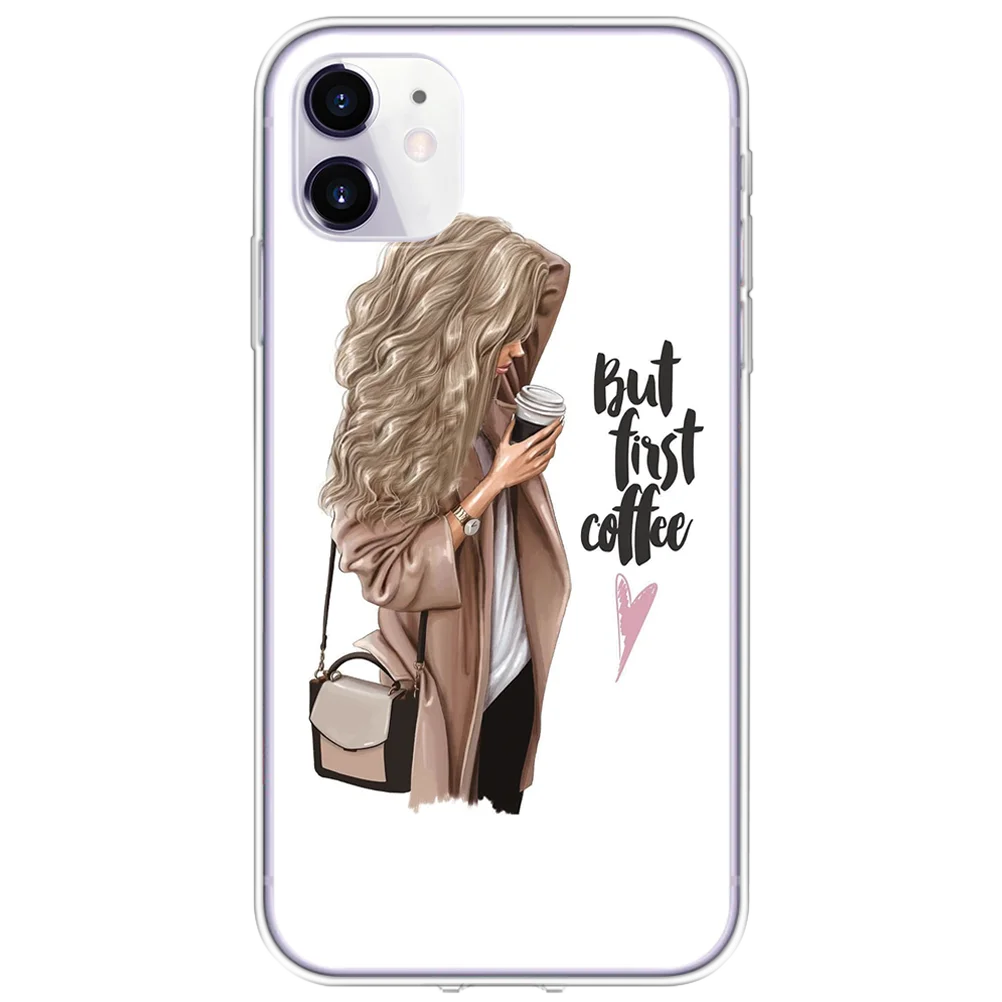 0cjinfkf Merry Christmas Черный Коричневый чехол для девочки супер мама для TPU iPhone 11 Pro Max XR XS X XS Max 6 5se 7 8 Plus чехол новогодний чехол - Цвет: 0cjinfkf