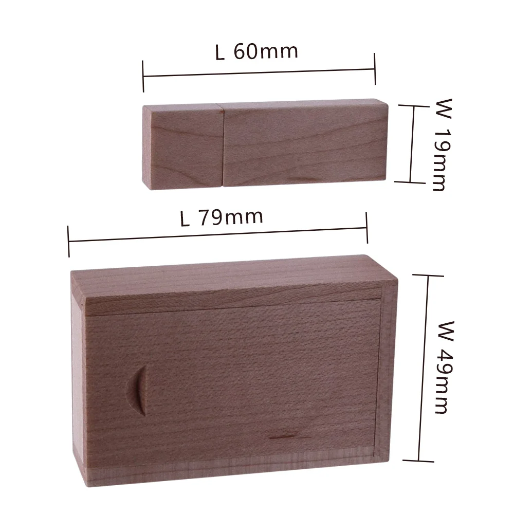Высокоскоростной деревянный USB флеш-накопитель 64 ГБ 32 16 3 0 с коробчатой ручкой