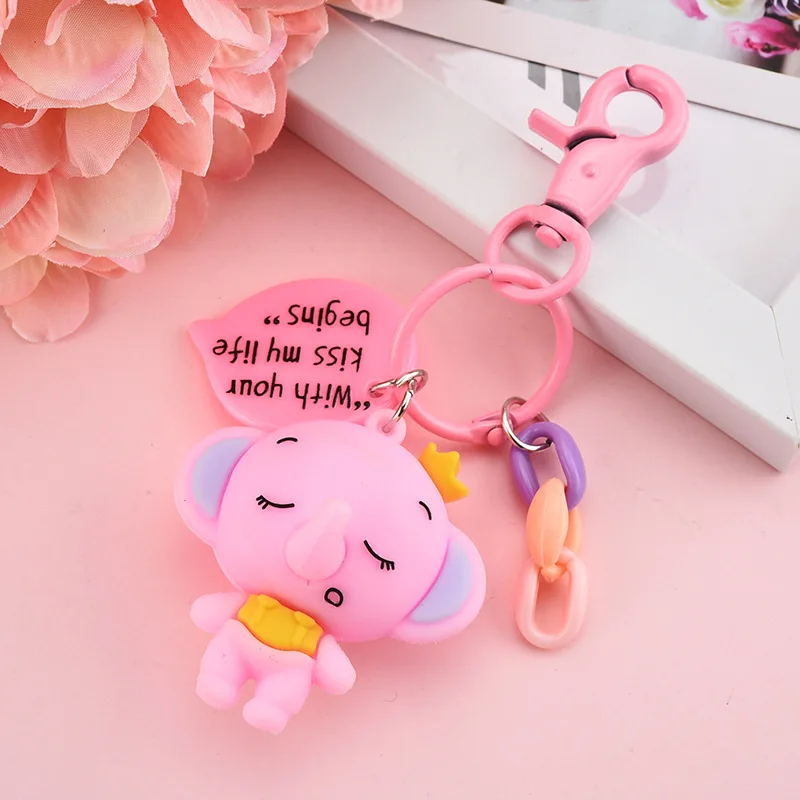 Милые брелоки с мультяшным слоном эпоксидная диалоговое окно вашим поцелуем my life