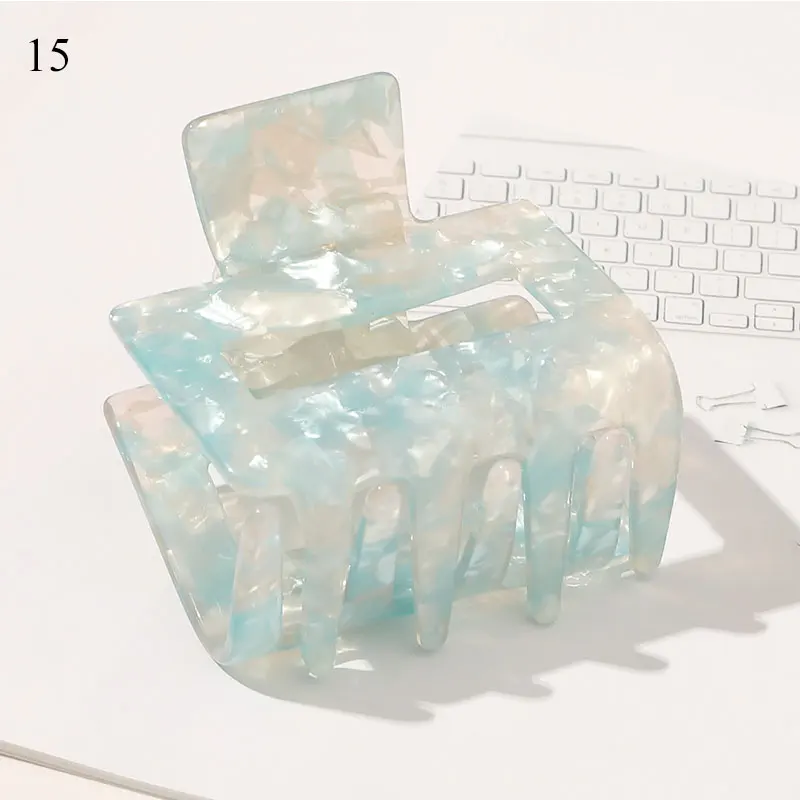 

2020 DIY Multiple Hair Clips Hair Crab Hair Styling Hot Korea Acetic Acid Hair Claws Square Acrylic Hair Clamps Crab Geometric