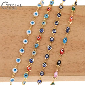 Медные цепи с сердечным дизайномАксессуары для ювелирных изделийизготовление браслетовювелирные изделия и компонентыручная работамасляные каплиDIY цепи