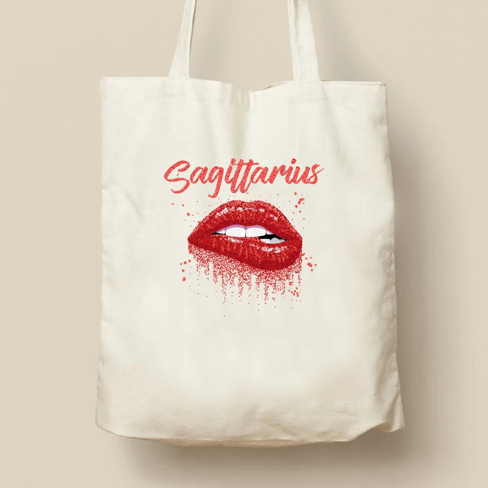 

Женская милая сумка с принтом Таро Стрельца, Холщовая Сумка для покупок в стиле Харадзюку, женская сумка