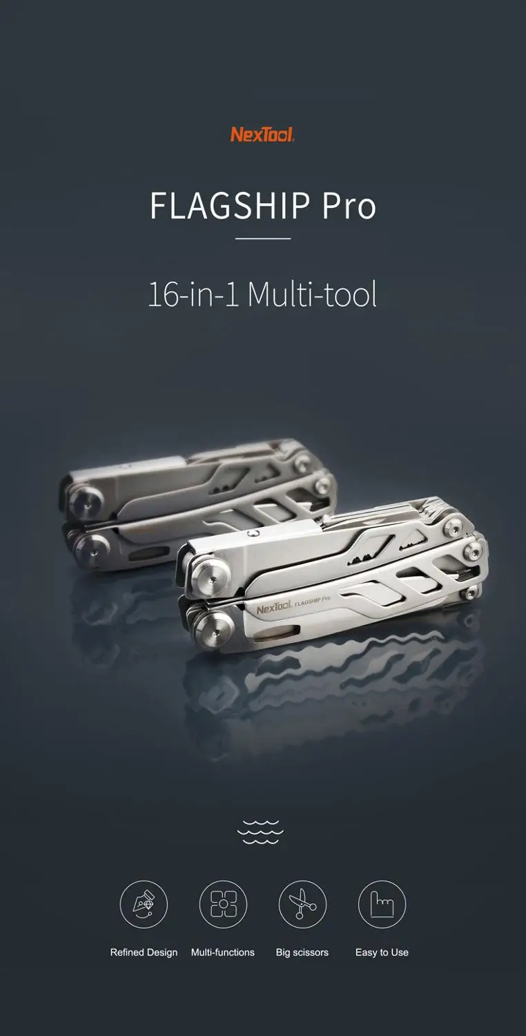 Nextool-Juego de herramientas de mano 16 en 1, alicate multifuncional plegable EDC, cuchillo, destornillador, instrumentos