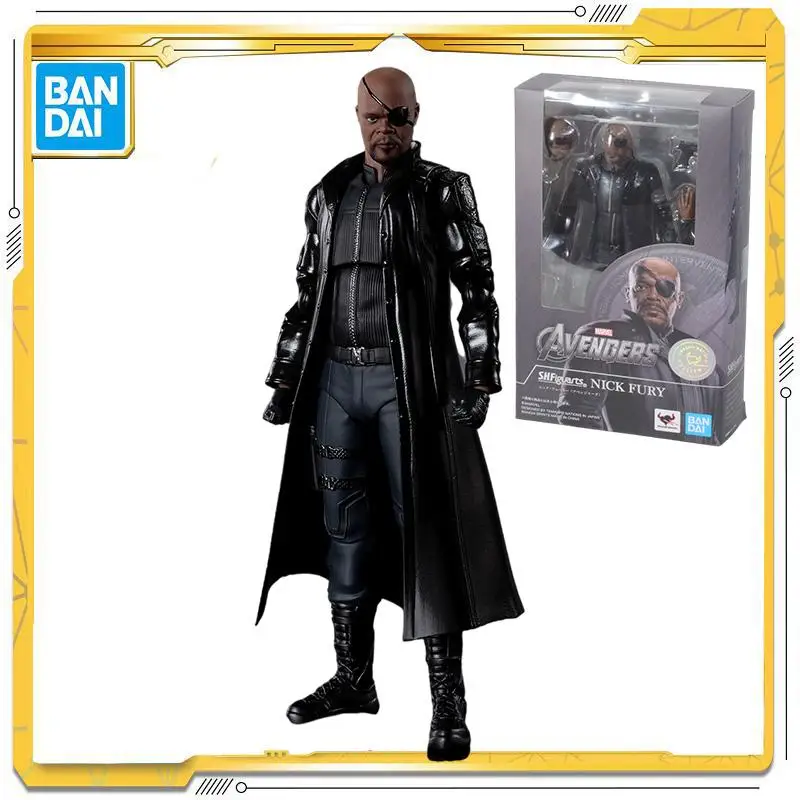 В наличии Original BANDAI SHF Marvel Мстители S.H.I.E.L.D. Аниме экшн-фигурка Ника неистовства