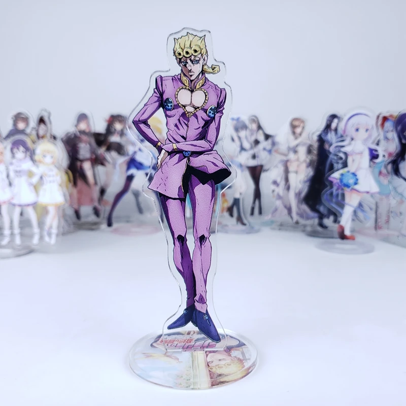 

Japan Anime JOJO's Bizarre Adventure Yellow Jin Zhi Feng Related Products Cosplay Stand Figure Model Acrylic Desk Decor Gift