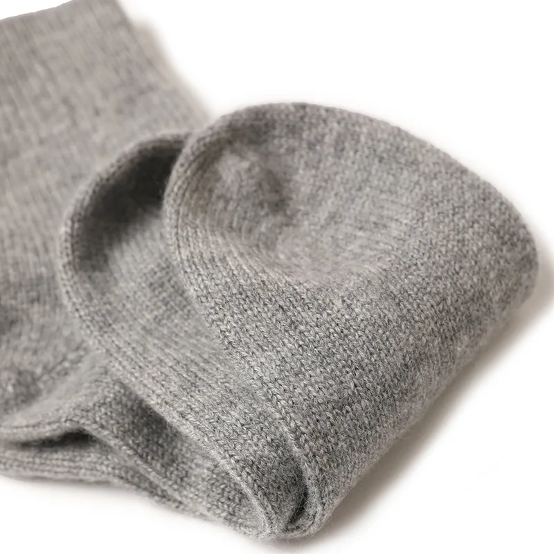 SHUCHAN 1pair 100% cashmere socks winter keep warm knit Simple Beauty High Quality Autumn Winter Socks
