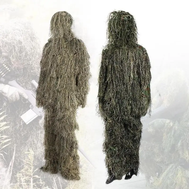 Мужской Женский Детский уличный костюм Ghillie камуфляжная одежда тренировочная в