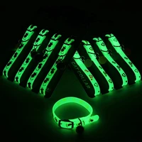 dogs and cats collar with glowing bells glow at night cat collar necklace pet chain light luminous dog neck ring pet accessories