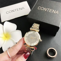 2021 women watches luxury rhinestone gold silver female wristwatch dress watch bracelet watch ladies quartz clock reloj mujer