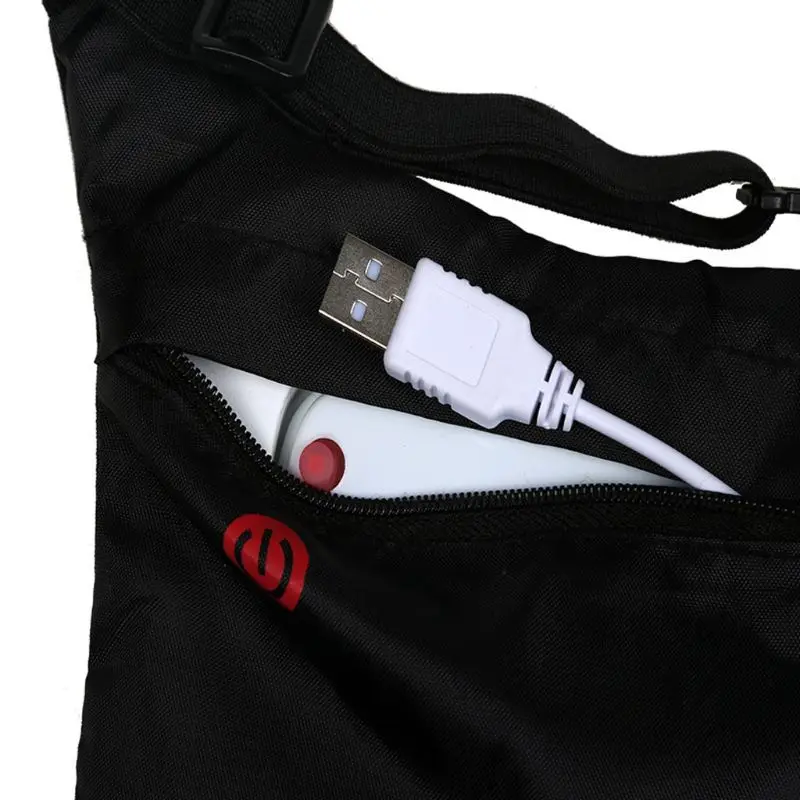 

LED Bike Light USB Rechargeable Cycling Vest Direction Indicator Reflective Bag