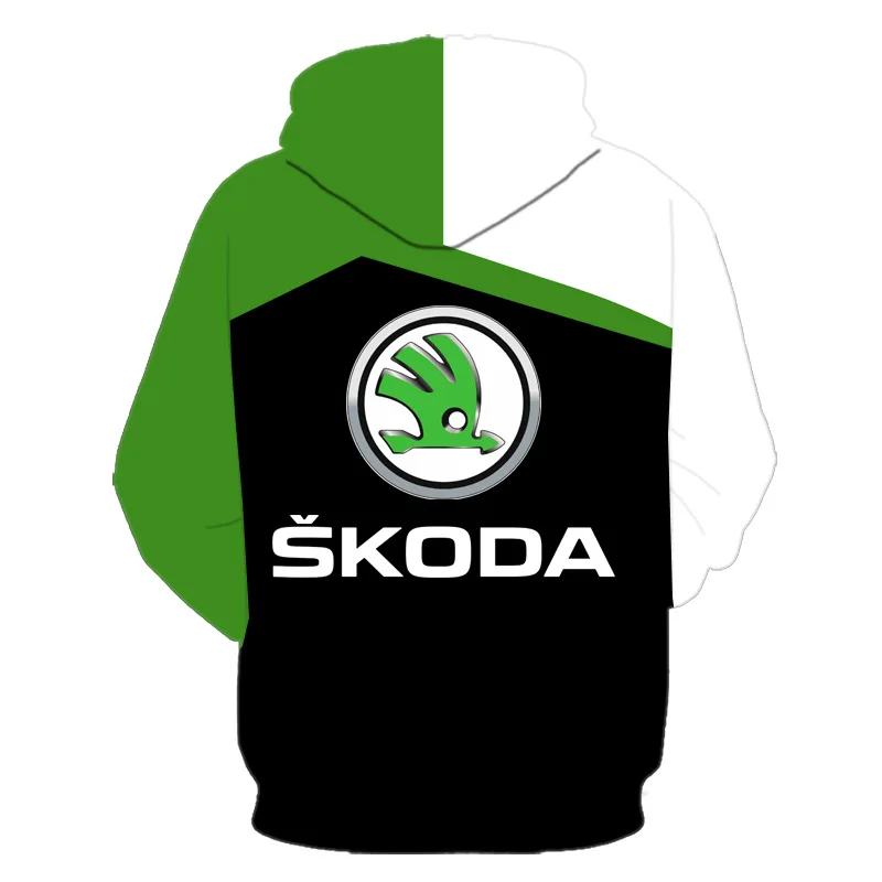 

2021 New Men's Spring and Autumn Skoda 3D Digital Print Hoodie Casual Fashion Harajuku Hoodie