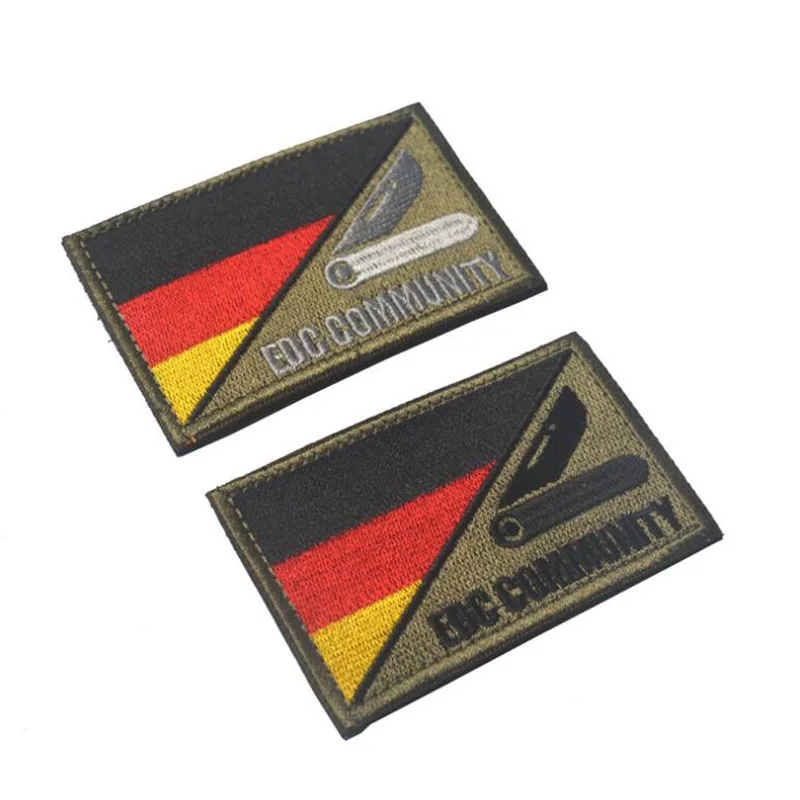 3d Новый/Винтажный Немецкий флаг + Спартанский (тканевая этикетка) с вышивкой