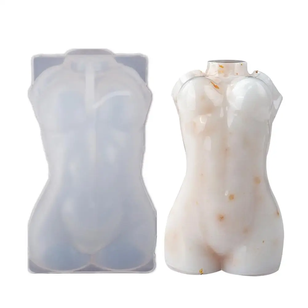 Женская глиняная форма тела 3D человеческая свеча гипсовая шоколадная для торта