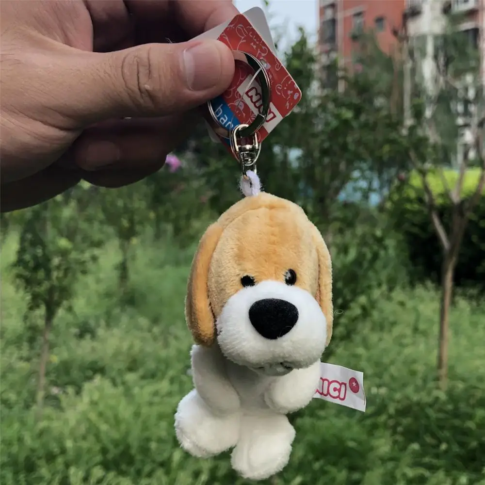 5 Pcs  Animals Simulation Teddy Dog Lady Stuffed Toys Dolls Pendant Stuffed Plush Keyring, Key holder Doll Gift Free Shipping