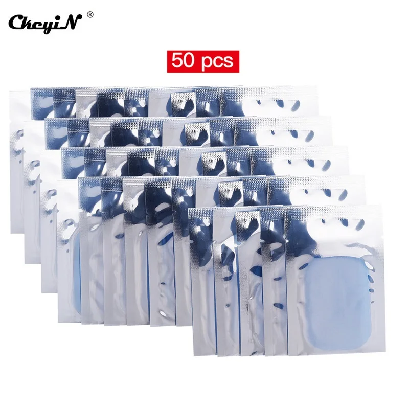 50 Pcs Gel Pads for EMS Abs Fat Burner Abdominal ABS Stimulator Trainer Muscle Hip Massage Slimming Waist Loser Belt 31 | Красота и