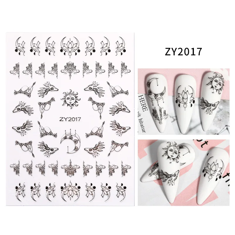 

2021 Dreamcatcher Ink Painting Nail Sticker for Women Summer DIY Slider For Manicuring Nail Art Decoration
