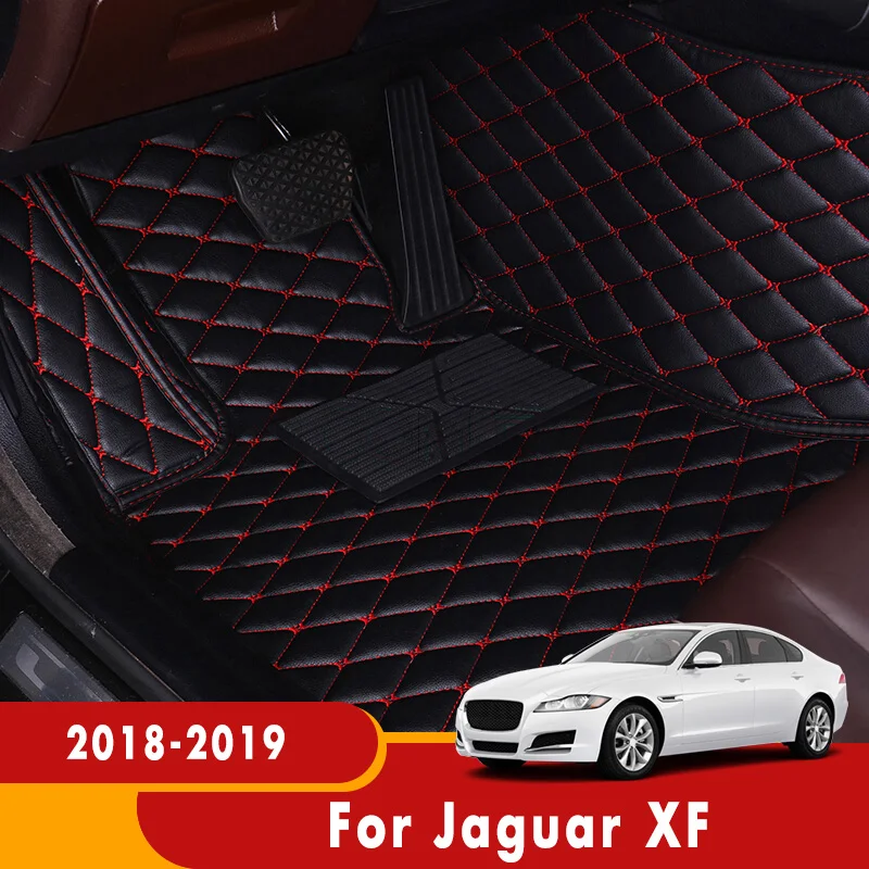 

For Jaguar XF 2019 2018 Car Floor Mats Carpets Auto Accessories Interior Parts Covers Automobiles Pedals Waterproof Protect Foot