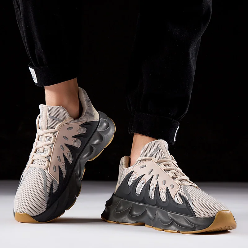 Мужские кроссовки с толстой подошвой сетчатые дышащие повседневные для мужчин
