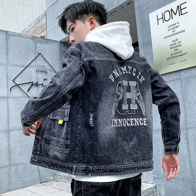 

fashion casual teenagers Denim jacket men's jacket Korean style trend 2021 new loose casual students teenagers autumn jacket