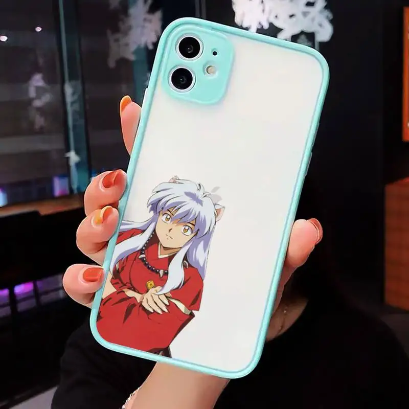 

Inuyasha anime manga luxury Phone Case shell matte transparent For iphone 7 8 11 12 plus mini x xs xr pro max cover
