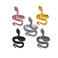 european and american retro alloy snake shaped men and women universal open ring personality fashion ring jewelry gift