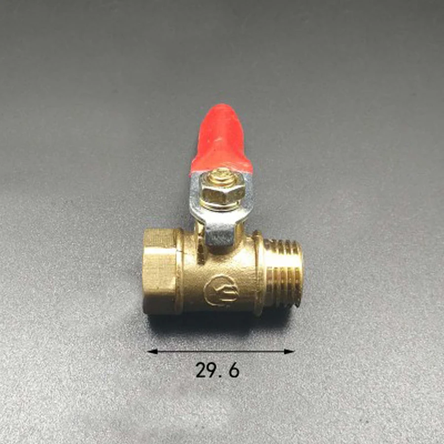 DN8 1/4 &quotBSP Женский x Мужской латунный шаровой клапан вода газ 57 PSI отверстие 7 мм с