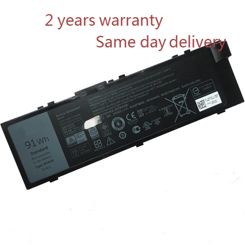 Оригинальный аккумулятор 91Wh MFKVP 0FNY7 T05W1 GR5D3 для ноутбука Precision 7510 7710 M7710 7720 7520 451-BBSB