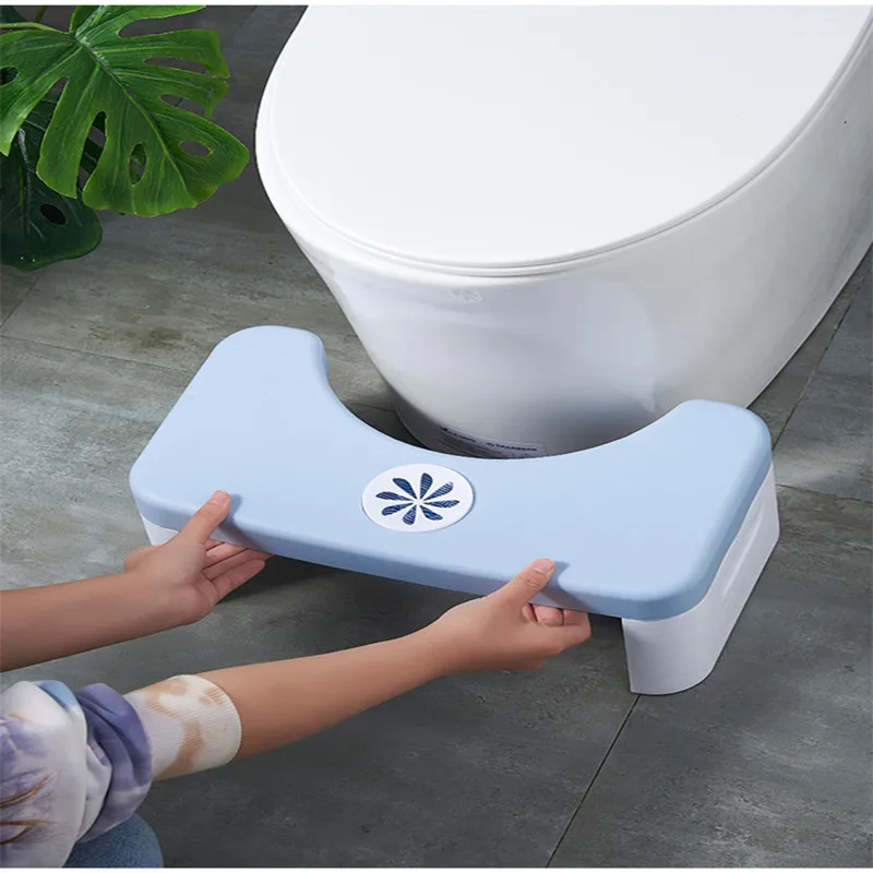 

Folding toilet stool, bathroom stool toilet step stool comfortable squat auxiliary stool suitable for all toilets, easy to store