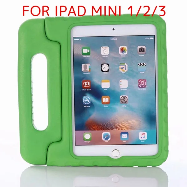 Mini 123 Green EVA Fundas для IPad Mini 4 чехол для детей роскошный EVA пены Стенд противоударный чехол для Apple IPad Mini 5 1 2 3 retina с ручкой - Цвет: Mini 123 Green EVA
