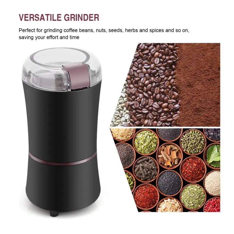 

400W Electric Coffee Grinder Salt Pepper Beans Spices Nut Seed Coffee Bean Grinder with Stainless Steel Blade Coffee Machine