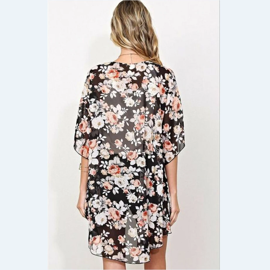 Женская шифоновая шаль в стиле бохо кимоно кардиган летнее пальто женские модные