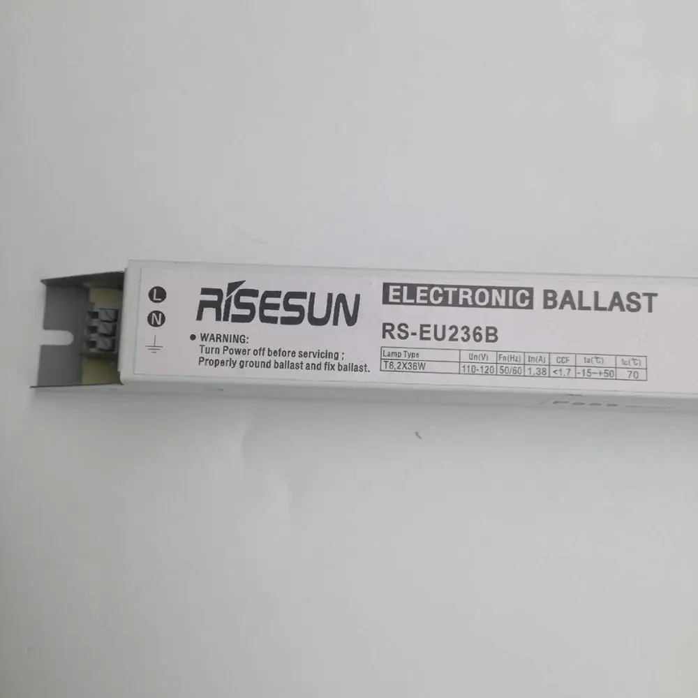 Riseun T8 электронные балласты 110 В 2x36 Вт стартер освещения для 2 флуоресцентных ламп