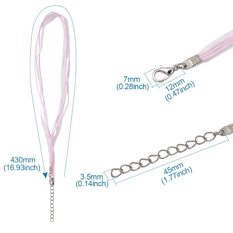 10 Ювелирные изделия на нитях для изготовления ожерелья лента из органзы и