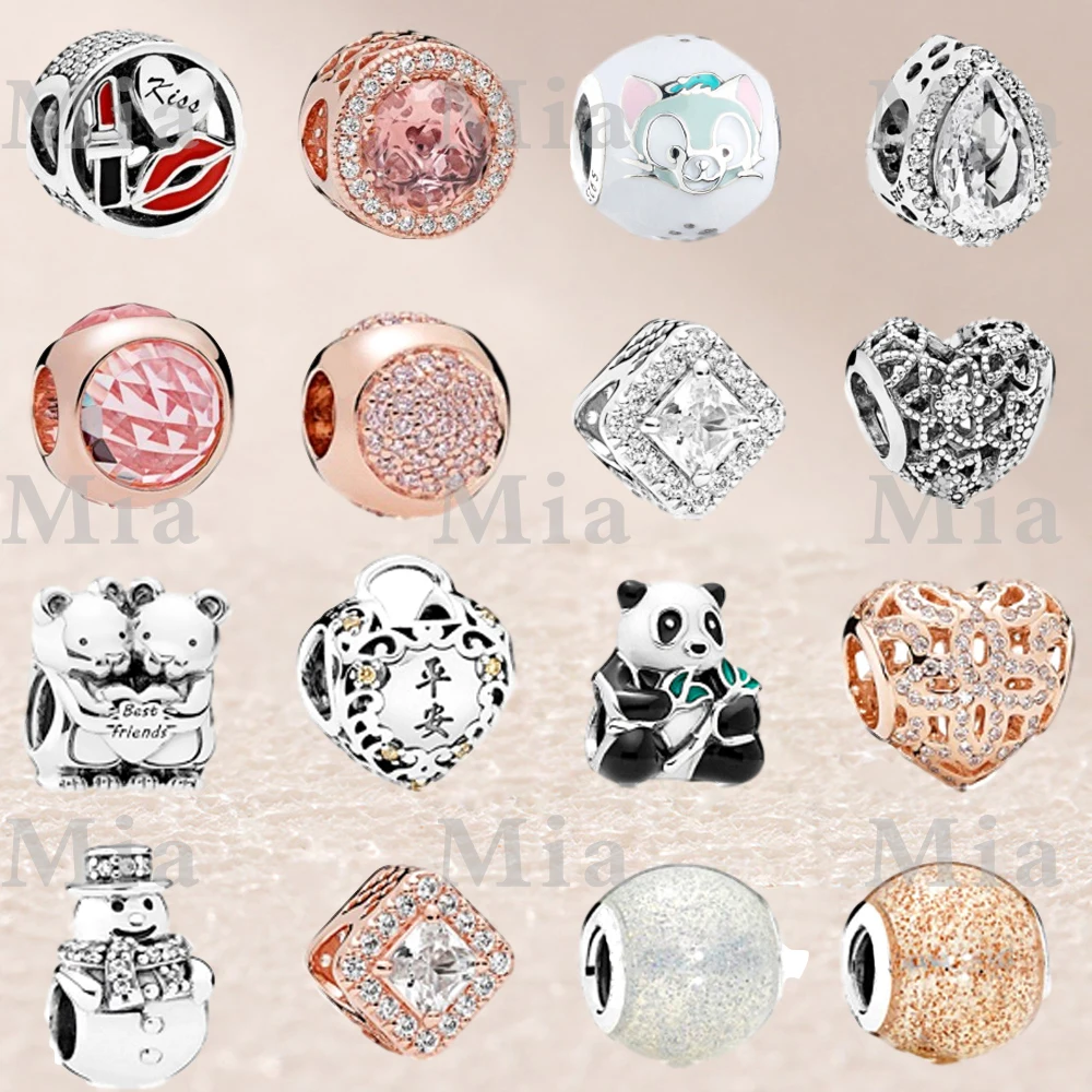 

Fahmi 2020 New Popular 100% 925 Sterling Silver Rose Gold Charm Beads21 Fashion Original Jewellery For Women Party Wedding Gift