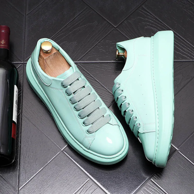 

New 2022 Chunky Sneakers Men Streets Trend Blue Yellow Causal Loafers Flat Shoes Male Hip-Hop Board Sneakers Zapatos Hombre