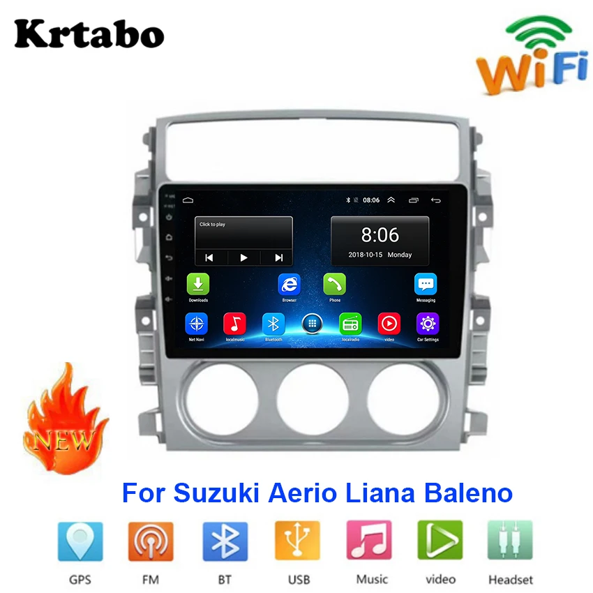 Автомагнитола на Android мультимедийный плеер для Suzuki Aerio Liana Baleno сенсорный экран GPS