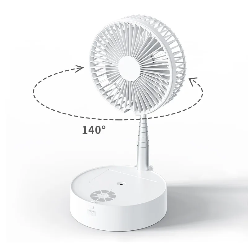 

Telescopic fan charger usb charging countertop floor-to-ceiling foldable mini fan with lever portable
