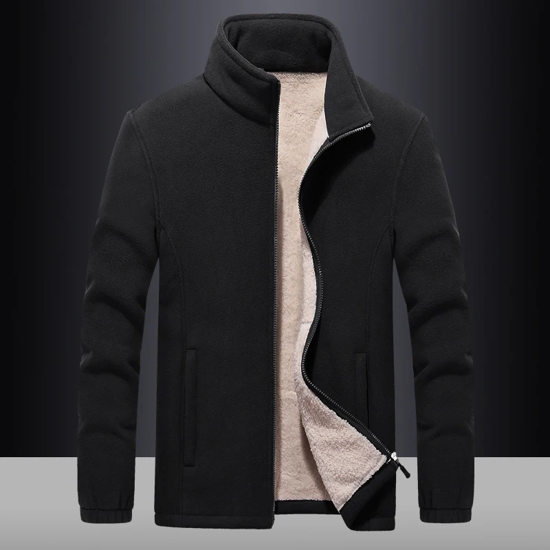 Мужские флисовые куртки больших размеров 7XL 8XL 9XL Мужская теплая толстовка теплое