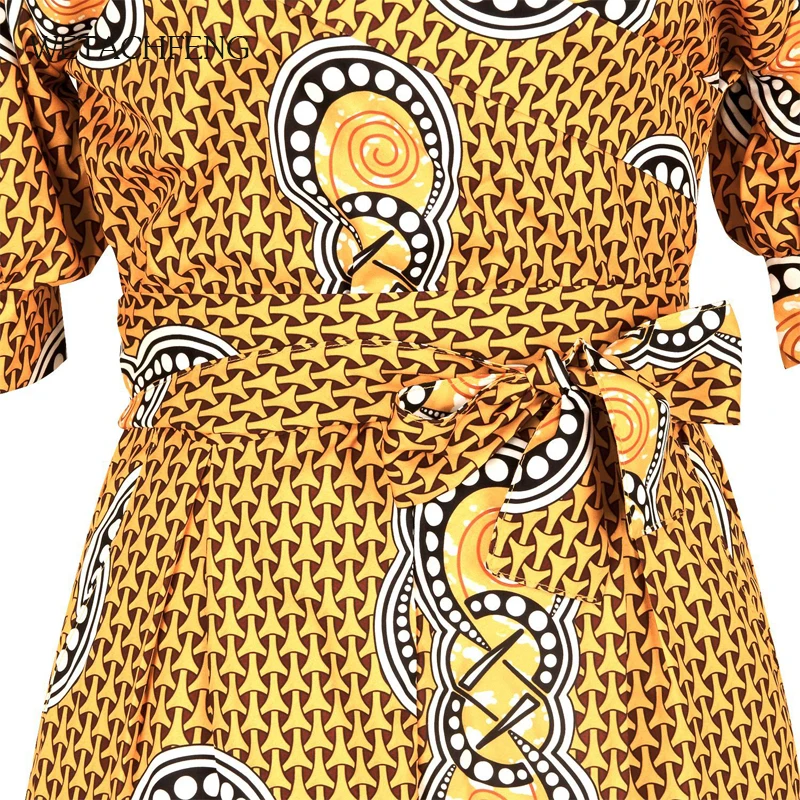

African Style Print Women's Sexy Off-the-Shoulder Bodysuit Overalls Mid-Sleeve Strap Jumpsuit Dresy damskie Club Outfits Clothes