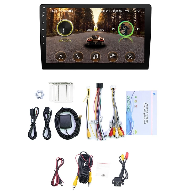 2 Din 9 дюймов Android 8 1 Универсальное автомобильное радио 1G + 16G стерео GPS Navi WIFI USB Bluetooth