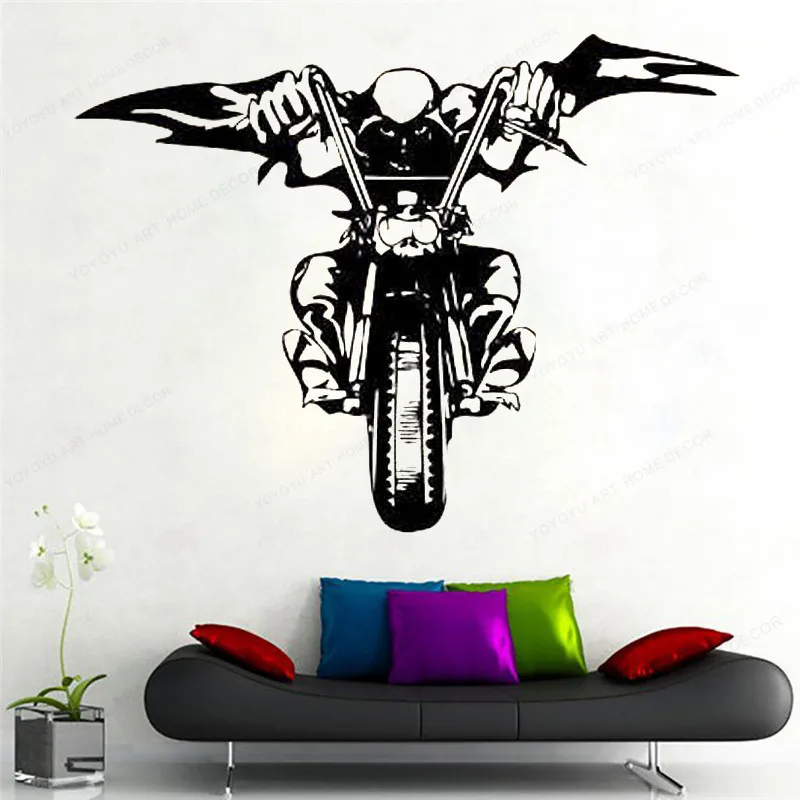 

motorcycle wall decal motorbike extreme vinyl wall sticker home bedroom wall decor removable art mural JH547
